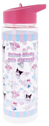 Hello Kitty Water Bottle with Straw | Cute Sanrio Drinks Bottle | Kids Water Bottle | Hello Kitty & Friends Gifts