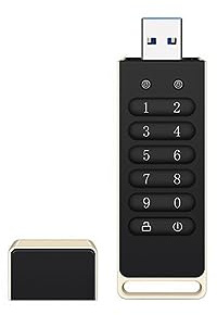 Stineng Sicheres USB-Laufwerk, 256 GB VerschlüSseltes USB-Flash-Laufwerk, Hardware-Passwort-Memory Stick mit Tastatur, USB 3.0 Disk Flash, Schwarz
