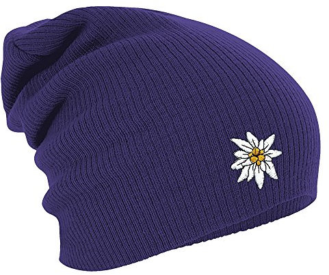 Fan-O-Menal Textilien Longbeanie Slouch-Beanie Wintermütze Edelweiss 54822 Farbe lila