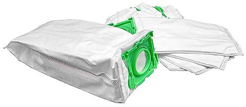 vhbw 5X Staubsaugerbeutel kompatibel mit Sebo Airbelt K1, K1 ECO 1200, K1 ECO 700, K1 Family Staubsauger - Mikrovlies, 29cm x 14cm, Weiß
