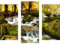 decorwelt | Dreiteiliges Wandbild 3 Teilig Acrylglasbilder Acryl Glasbild Landschaft Bunt 90x70 cm Wandbilder Wohnzimmer Esszimmer Deko Wanddeko