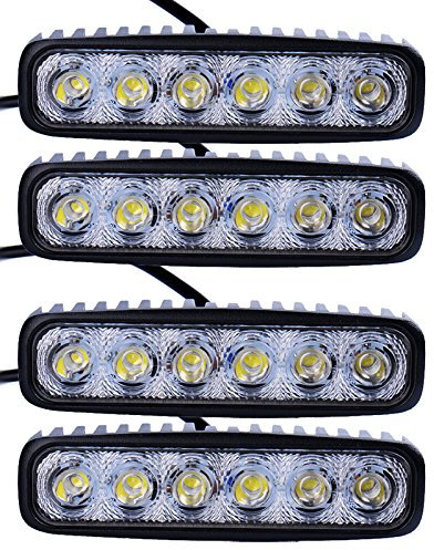 Greenmigo 4X 18W Arbeitsscheinwerfer Auto LED Zusatzscheinwerfer Arbeitslicht LED Light Bar Wasserfest IP67