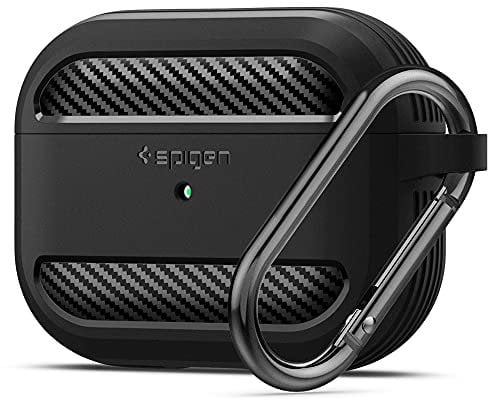 Spigen Rugged Armor Entwickelt für Apple Airpods Pro Hülle Case (2019) - Mattschwarz
