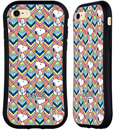Head Case Designs Offizielle Peanuts Orangen Muster Snoopy Deco Traeume Hybride Handyhülle Hülle Huelle kompatibel mit Apple iPhone 7/8 / SE 2020 & 2022