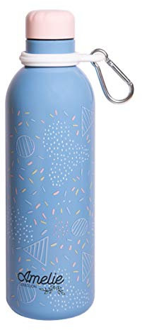 Grupo Erik Botella agua niña Amelie - Botella acero inoxidable niños : Botella termica 500ml (Cantimplora infantil) | Botellas de agua acero inoxidable Aislamiento Doble pared Frio/Calor