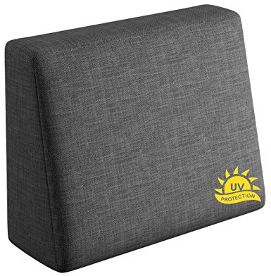 sunnypillow Palettenkissen mit abnehmbarem Bezug UV - beständig Outdoor/Indoor Kaltschaum Palettenauflage Palettenpolster Palettensofa Seitenkissen 60x40x20/10cm Anthrazit