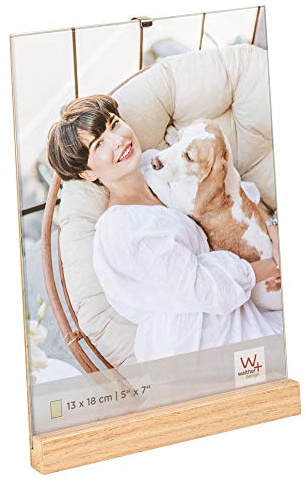 walther design Bilderrahmen natur 13 x 18 cm Holz-Portraitrahmen, Hochformat Simplicity YQ318P