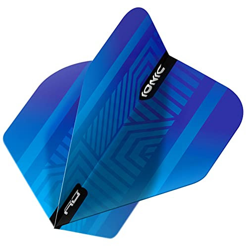 RED DRAGON Hardcore Ionic Blue Dart Flights Standard Dart Flights 3 Sets pro Packung (9 Wellen in total)
