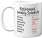Stuff4 Retirement Gifts for Women Men, Funny Mug Leaving Presents for Collegaues - 11oz White Ceramic Dishwasher Safe Mugs - Retirement Work Schedule Teacher, Boss, Colleage, Friend Retire Gift