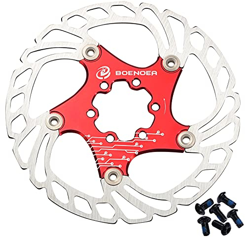 Boenoea Disco de freno flotante con 6 tornillos para bicicleta de montaña, de carreras, MTB, BMX, 140 mm, 160 mm, 180 mm, 203 mm