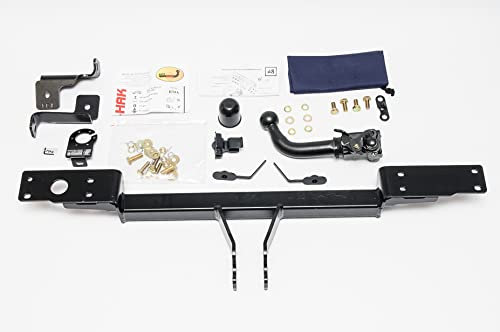 AUTO-HAK Gancio di traino completo estraibile orizzontale compatibile con Fiat Panda 2WD 09.2003-02.2012 + universale kit elettrico 13 poli