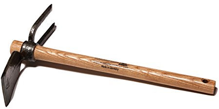 Hachoir de jardin 2 dents avec manche en frêne 40 cm