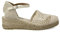 PAYMA - Sandalias Cuñas Bajas de Esparto de Mujer de Crochet. Hechas en España. Esparteras Tacón 3 o 5 Cuerdas. Planta Acolchada en Tela. Hebilla al Tobillo o Cintas. Color: Beige, Talla: EU 41