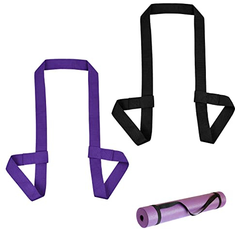 Pinsheng 2 Stück Yogamatten Gurt Yoga Trageriemen Yogamatten-Riemen Yogamatte Tragegurt Yogamatten Trageband Schultergurt Yogamatte Schultergurt Yoga Mat Strap für alle Yogamatten Größen