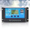 Anern 30A PWM Controlador De Carga Solar 12V/24V Controlador de Carga Solar Carga de Regulación con Pantalla LCD y Doble Puerto 5V USB Regulador Solar