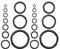 40 Stück Angelrutenführung Rutenring Set, Angelrute Ring aus Keramik 10 Größen 4,8mm-29,9mm Außendurchmesser Reparaturzubehör Schwarz
