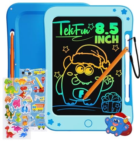 TEKFUN LCD Schreibtafel Kinder Spielzeug ab 3 4 5 6 7 Jahre alt Junge Mädchen, 8,5 Zoll Zaubertafel Kinder Maltafel für Geburtstag Weihnachten Geschenk 3+ Jahre alte Jungen Mädchen (Blau)