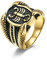 Dsnyu Ring Paar, Gold Siegelring, Skorpion Ring Edelstahl Klassik Schmuck GR.67 (21.3)