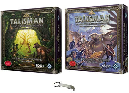 Set Talisman 2 Erweiterungen in französischer Sprache Le Royaume Sylvestre + Les Hautes Terres + 1 Flaschenöffner Blumie (Terres + Sylvestre)