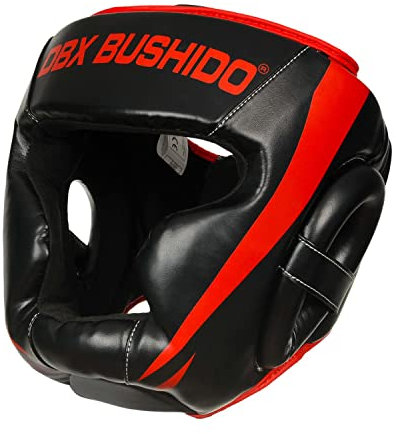 DBX BUSHIDO Unisex-Adult ARH-2190R-M Größe M-Besser Trainieren Kickboxen, MMA, Muay Thai und Box Training-Kopfschützer für Kampfsport, Taekwondo, Karate, Krav MAGA-Sicheres Sparring, Black, M
