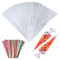 Ihaspoko 13×25cm Süßigkeiten Tüten, 100 Stück Cellophantüten Tüten Klarsichttüten mit 100 Stück Twist Ties für Süßigkeiten Snacks Schokolade Candy