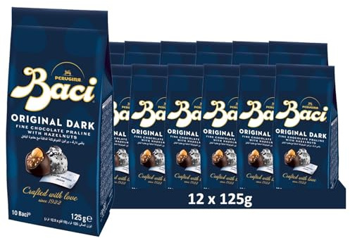 BACI Premium Beutel, 10 Pralinen mit dunkler Schokolade und Haselnussfüllung