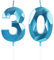 Yiran Geburtstagskerzen Zahlen 30, 5cm 3D Blau Geburtstagskerzen, Kerzen Geburtstag, Geburtstag Kerzen, Tortendeko Geburtstag, Kuchendeko Geburtstag, Geburtstagskerzen für Geburtstagsdeko, Nummer 30
