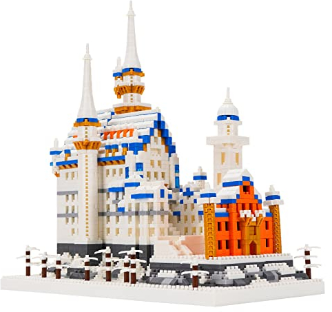 LULUFUN Bauklotz-Kit, Berühmte Architektur, Schloss Neuschwanstein Modell, Mini-Bauklotz-Set, Spielzeug-Geschenke für Kinder, Jugendliche und Erwachsene, 2800 Teile