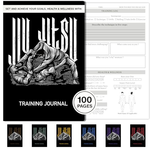 Bighorn Athletics All-In-One Jiu Jitsu Journal: Ein technikbasiertes Tagebuch, das Ihre Jiu Jitsu-Ziele, Gesundheit & Wellness enthält, Weiß
