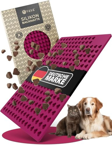YAVA® Mini Herz (1,5cm) Backmatte Hundekekse, Premium Silikon Backform für Hundeleckerli, Silikonform, Backform Herz, Backmatten für Hundeleckerlies, Herzbackform, BPA-frei (Bordeauxrot)