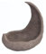 Bonsaischale Keramik unglasiert Mondschale Small 19,0cm x 14,4cm x 20,0cm mit Drainage und Manufakturstempel - Felsbraun