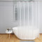 Hossom Duschvorhang Transparent 180x200cm Badewanne Vorhang Anti Schimmel Bad Vorhang Set Shower Curtains mit Ösen und 12 Duschvorhangringe