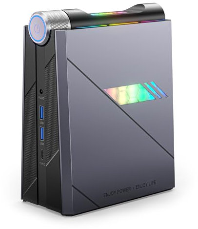 ACEMAGIC AD08 Mini PC, Ιntel i7-11700B (8C/16T, hasta 4,8 GHz), 32 GB DDR4 512GB NVME SSD,Mini Gaming PC con WiFi 6 | TDP 45W | 4K UHD | RGB DDR | Type-C