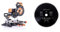 Evolution Power Tools R255SMS-DB+ Scie à onglets coulissante multi-matériaux à double biseau, 255 mm & Power Tools - DM255 Lame Diamant, 255 mm