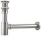 Siphon de lavabo avec bonde universelle - Siphon tubulaire - Bonde de lavabo avec bonde en laiton - Pop Up - Chromé