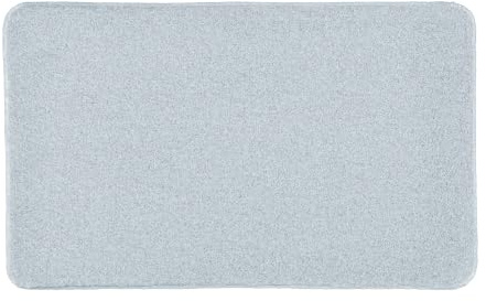 Kleine Wolke Badteppich Relax Stahlblau 60 x 100 cm | OEKO-TEX zertifiziert, rutschhemmende Unterseite, für Fußbodenheizung, maschinenwaschbar, 100% Polyacryl