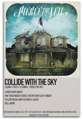 QINGYANG Collide With The Sky Pierce The Veil Albumcover-Poster, HD-Druck, Raum, ästhetische Kunst, Musikposter, Lebensbild, Schlafzimmer, Wanddekoration, Kunst, 30 x 45 cm, ungerahmen-style-9