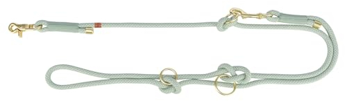 TRIXIE V-Leine Soft Rope, XS-S, 2 m/6 mm, Salbei - verstellbare Hundeleine für kleine Hunde aus gewebtem Tau, 3-Fach längenverstellbar - 1985216