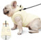Vecomfy Hunde-Kapuzenpullover mit integriertem Geschirr, extra warm, für mittelgroße Hunde im Winter, Hundemantel mit Kapuze, Hellgelb, Größe L