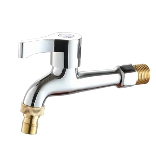 AOEGBY Wasserhähne Für Draußen Wasserhahn Wandmontage Messing Chrom Wasserhahn Dekorative Outdoor Garten Wasserhähne Waschmaschine Mopp Wasserhahn Wasserhahn