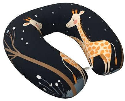 Mexpekil Reisekissen, Cartoon-Giraffe, Nackenkissen für Reisen, Flugzeug, Auto, Büro, Nackenstütze aus Memory-Schaum