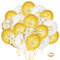 35 Stück Goldene Hochzeit 1975-2025 Luftballon, 50. Hochzeitstag Dekoration, Bedruckter Ballon und Konfetti-Ballons mit 2 Rollen Band, für Hochzeit Party Deko