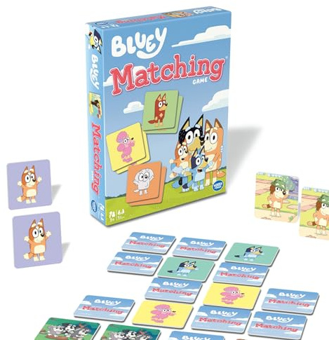 Wonder Forge Bluey Matching Game - Family & Toddler Games - Educational Toys - Memory & Brain Games for Kids Ages 3-5, Indoor Recess