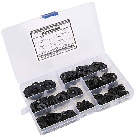 Sicherungsscheiben, Unterlegscheiben-Befestigungselemente, 340 Stück Innenzahn-Unterlegscheiben-Befestigungselemente, Unterlegscheiben-Zahn aus Manganstahl,