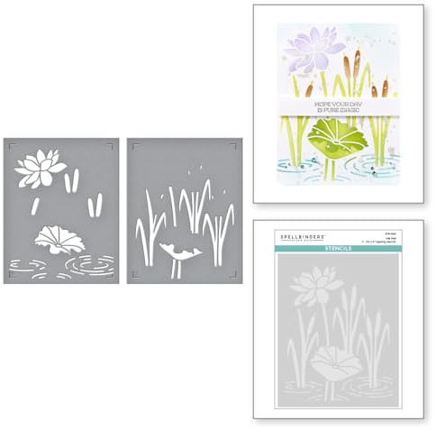 Spellbinders Lilien-Pad-Schablone aus der Jump for Joy Kollektion