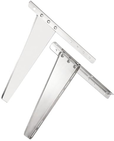 Operitacx 1 Par Soporte De Aire Acondicionado Estante De Pared Unidad De Aire Acondicionado De Montaje En Pared Soporte De Pared Titular De Soporte De Ca Perchero Acero Inoxidable Silver