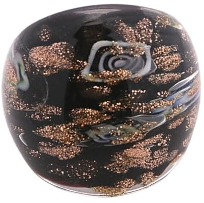 XITEA Exquisitos anillos de cristal de Murano de inspiración étnica, elegante accesorio de fiesta para mujer, vidrio/esmaltado