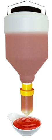 TocaFeank Soßenspender - Saucenspender Flasche Mit Wandmontage | 3500ml Auslaufsicherer Behälter Portionierer Zum Dosieren Von Speiseöl Salatdressing Ketchup Sirup