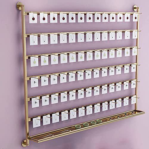 Schmuck-Organizer zur Wandmontage, Metallständer mit Haken für Ohrringe, Halsketten, Ringe, Armbänder, Sonnenbrillen – platzsparende Aufbewahrungslösung zum Aufhängen
