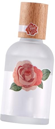 ULTECHNOVO Natürliches Parfüm für Damen 50ml mit Grünem Rosen Duft Leichter Duft Glasflasche mit Aluminium und Holz für Täglichen Gebrauch